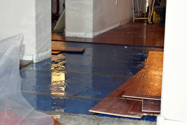 Professional Flood Damage Restoration technician working in Sixes, OR
